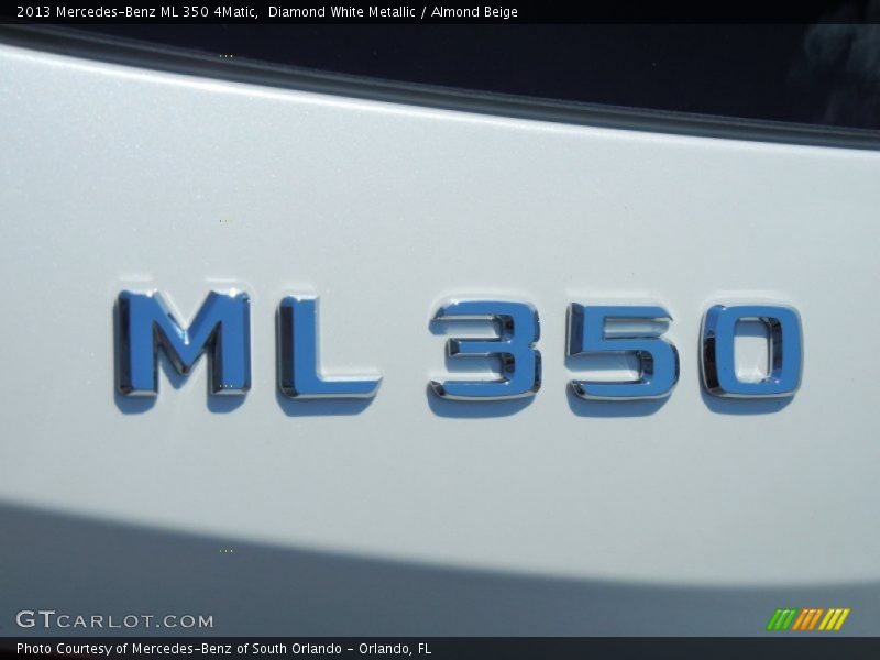 Diamond White Metallic / Almond Beige 2013 Mercedes-Benz ML 350 4Matic