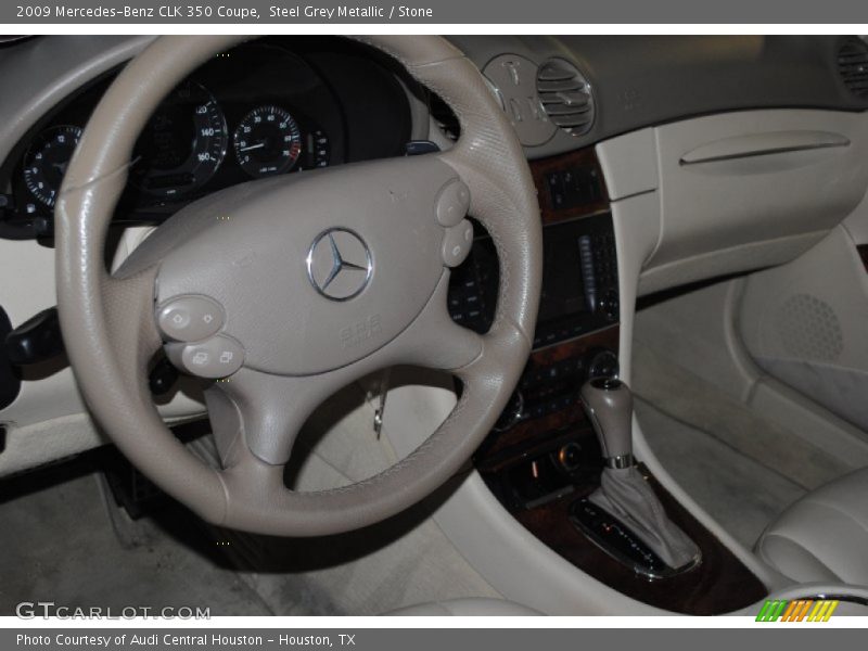 Steel Grey Metallic / Stone 2009 Mercedes-Benz CLK 350 Coupe
