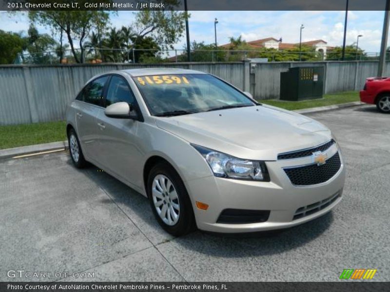 Gold Mist Metallic / Jet Black 2011 Chevrolet Cruze LT