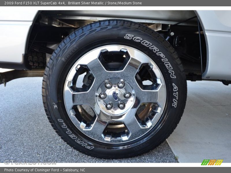 Brilliant Silver Metallic / Stone/Medium Stone 2009 Ford F150 XLT SuperCab 4x4