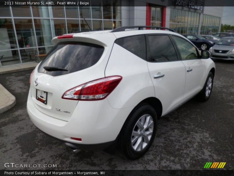 Pearl White / Beige 2013 Nissan Murano SL AWD