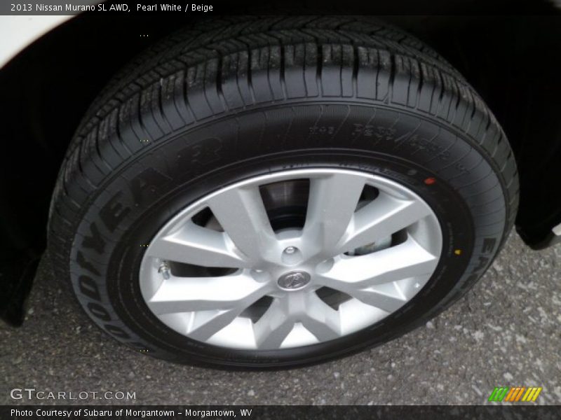 Pearl White / Beige 2013 Nissan Murano SL AWD
