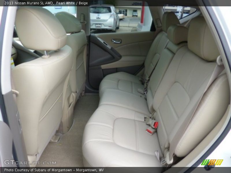 Pearl White / Beige 2013 Nissan Murano SL AWD