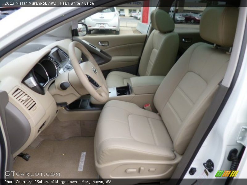 Pearl White / Beige 2013 Nissan Murano SL AWD