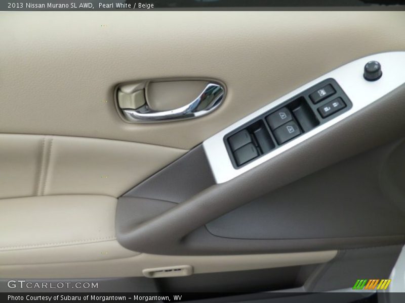 Pearl White / Beige 2013 Nissan Murano SL AWD