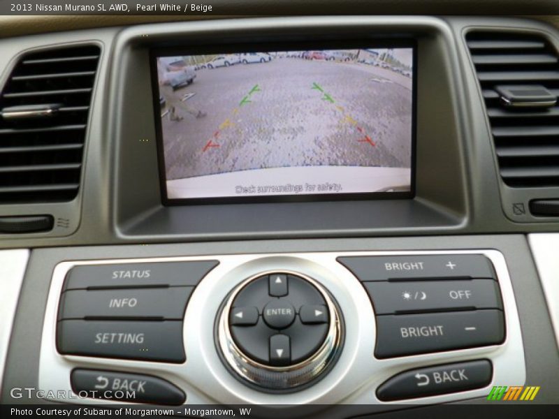 Pearl White / Beige 2013 Nissan Murano SL AWD