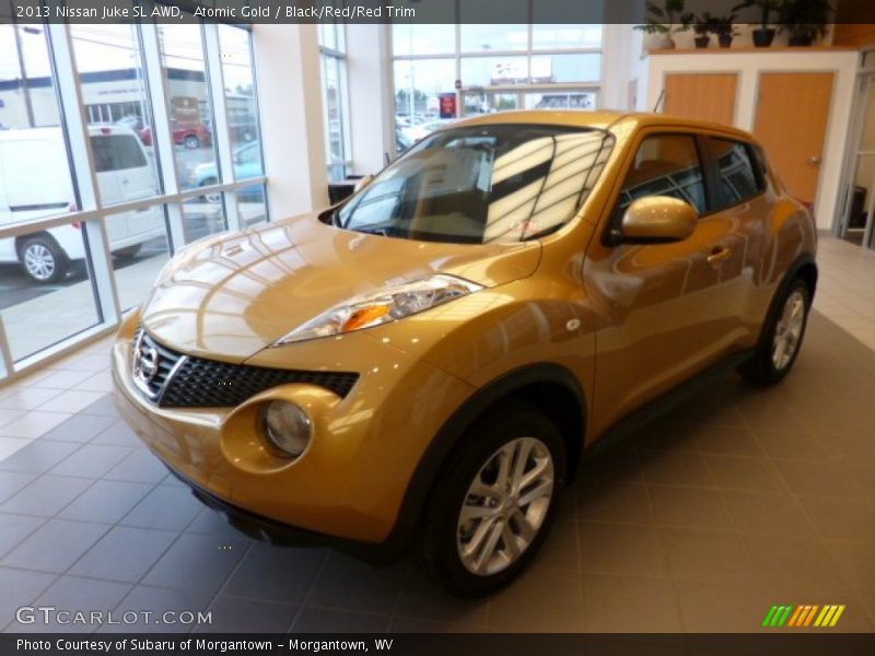 Atomic Gold / Black/Red/Red Trim 2013 Nissan Juke SL AWD