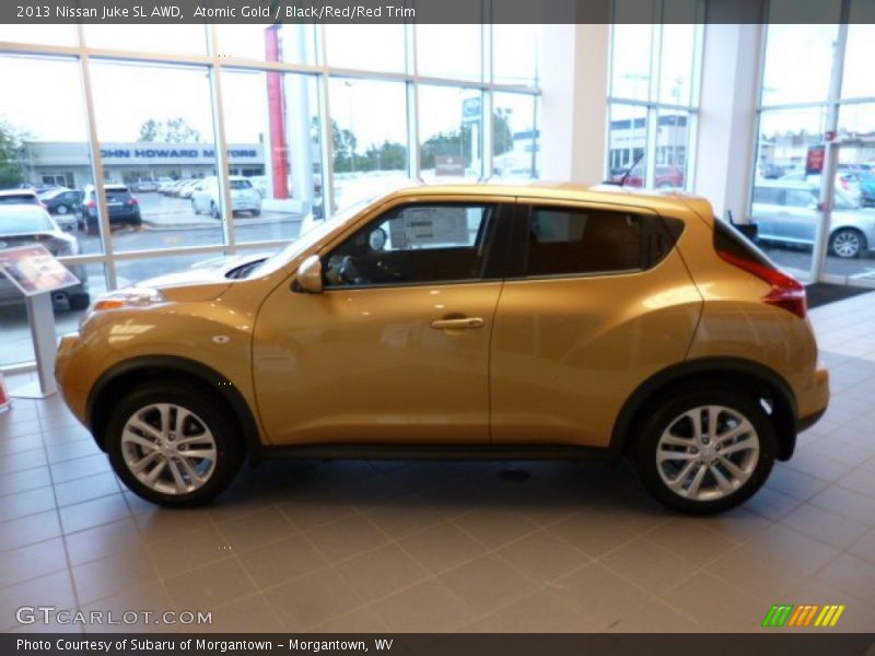 Atomic Gold / Black/Red/Red Trim 2013 Nissan Juke SL AWD
