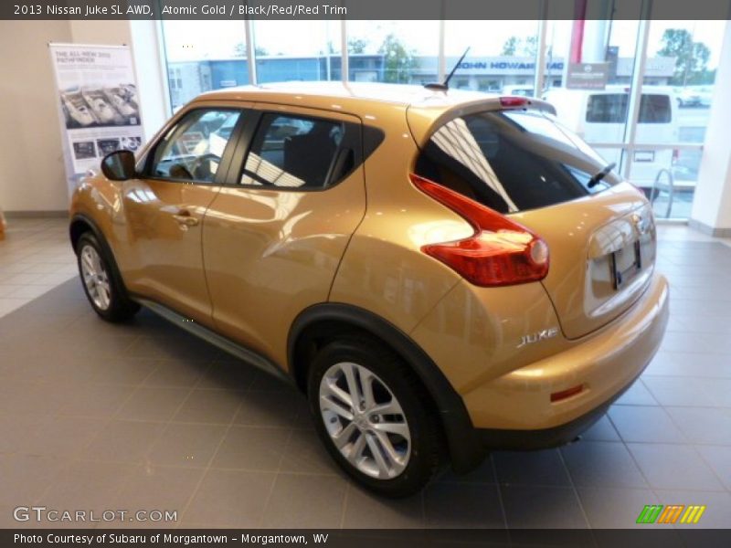 Atomic Gold / Black/Red/Red Trim 2013 Nissan Juke SL AWD