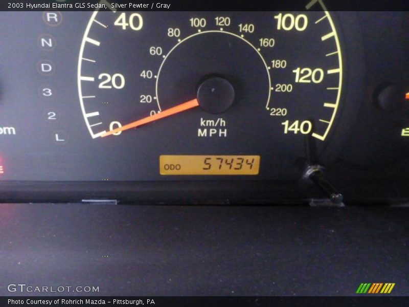 Silver Pewter / Gray 2003 Hyundai Elantra GLS Sedan