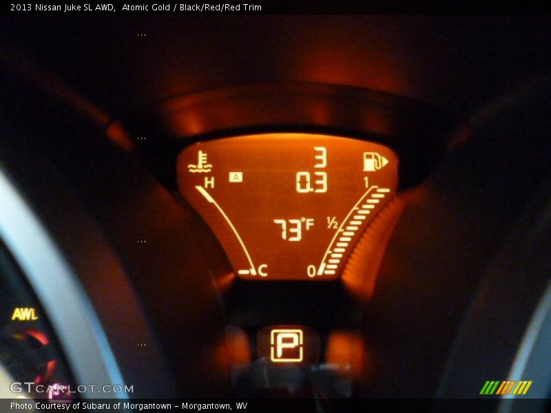 Atomic Gold / Black/Red/Red Trim 2013 Nissan Juke SL AWD