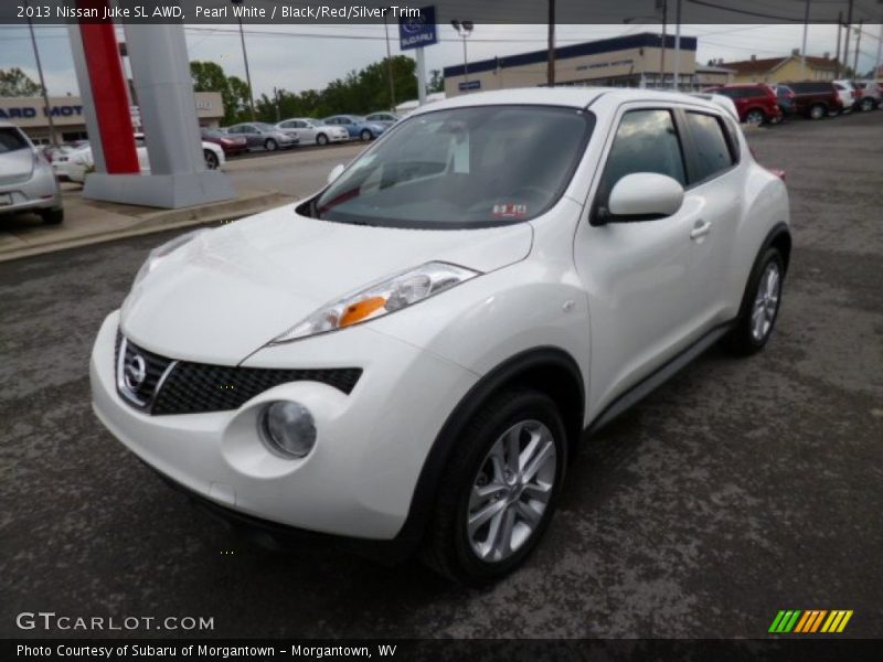 Pearl White / Black/Red/Silver Trim 2013 Nissan Juke SL AWD