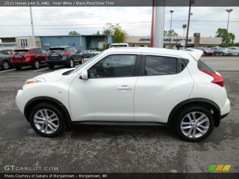 Pearl White / Black/Red/Silver Trim 2013 Nissan Juke SL AWD