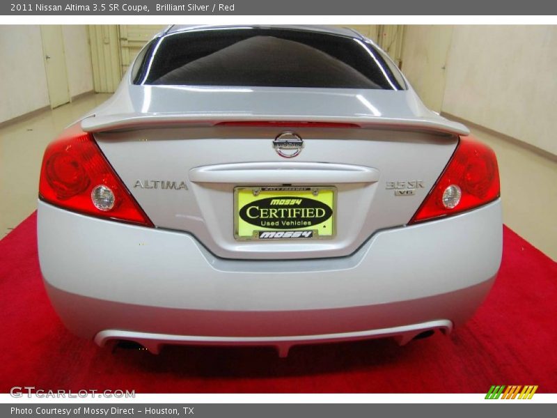 Brilliant Silver / Red 2011 Nissan Altima 3.5 SR Coupe