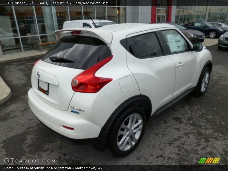 Pearl White / Black/Red/Silver Trim 2013 Nissan Juke SL AWD