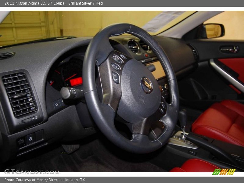Brilliant Silver / Red 2011 Nissan Altima 3.5 SR Coupe