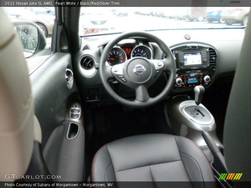 Pearl White / Black/Red/Silver Trim 2013 Nissan Juke SL AWD