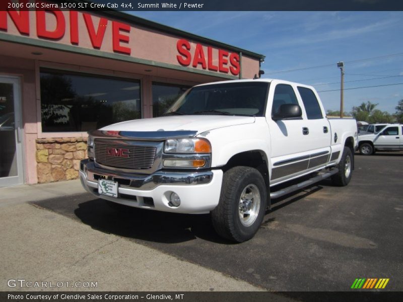 Summit White / Pewter 2006 GMC Sierra 1500 SLT Crew Cab 4x4