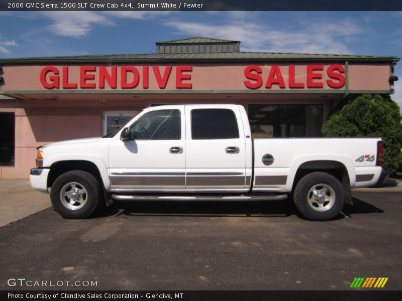 Summit White / Pewter 2006 GMC Sierra 1500 SLT Crew Cab 4x4