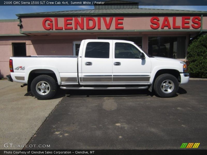 Summit White / Pewter 2006 GMC Sierra 1500 SLT Crew Cab 4x4