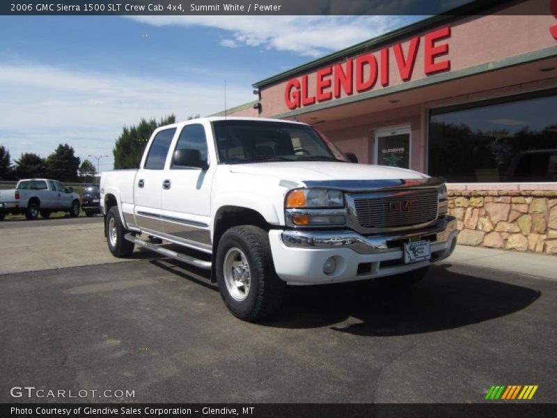 Summit White / Pewter 2006 GMC Sierra 1500 SLT Crew Cab 4x4