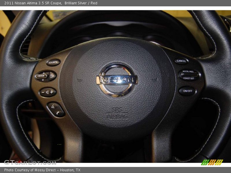 Brilliant Silver / Red 2011 Nissan Altima 3.5 SR Coupe