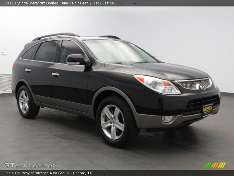 Black Noir Pearl / Black Leather 2011 Hyundai Veracruz Limited