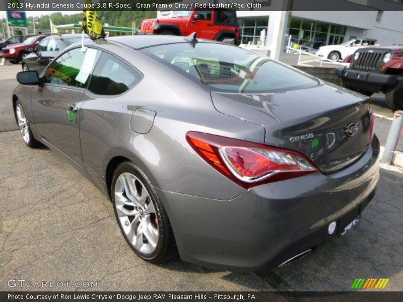 Gran Premio Gray / Red Leather/Red Cloth 2013 Hyundai Genesis Coupe 3.8 R-Spec