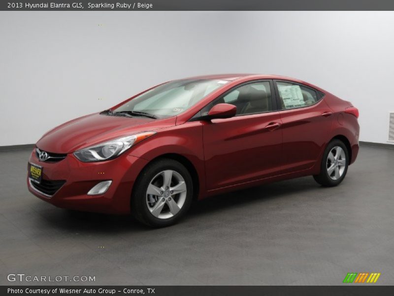 Sparkling Ruby / Beige 2013 Hyundai Elantra GLS