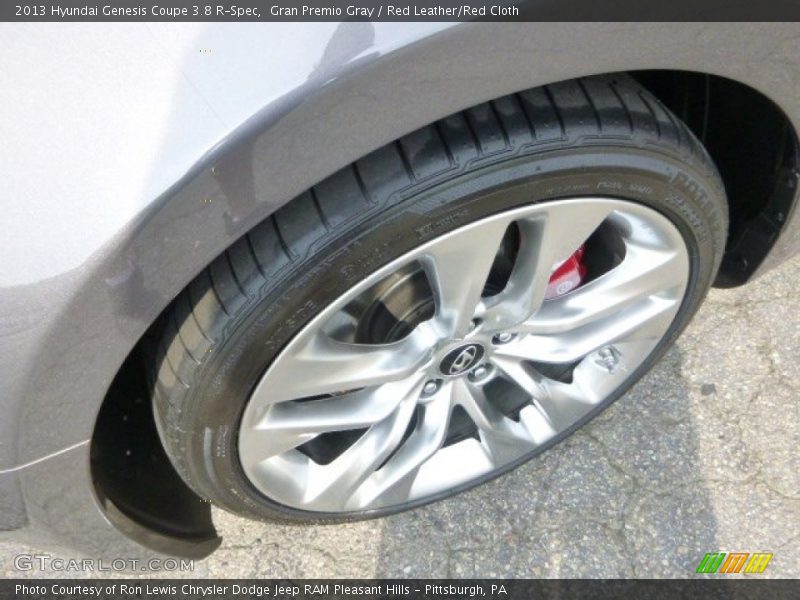 Gran Premio Gray / Red Leather/Red Cloth 2013 Hyundai Genesis Coupe 3.8 R-Spec