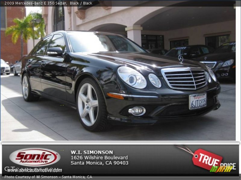 Black / Black 2009 Mercedes-Benz E 350 Sedan