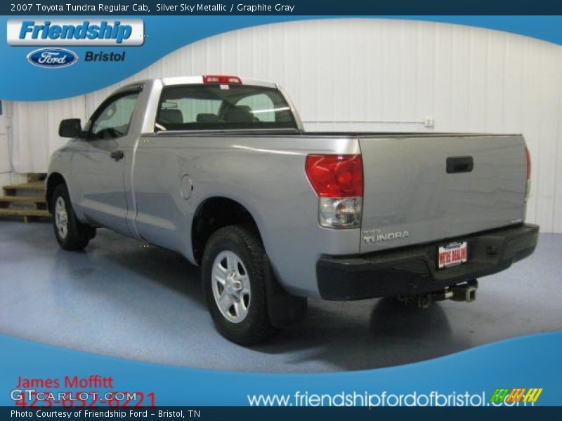 Silver Sky Metallic / Graphite Gray 2007 Toyota Tundra Regular Cab