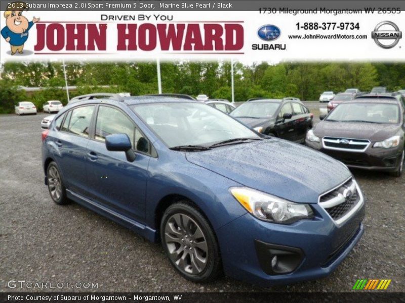 Marine Blue Pearl / Black 2013 Subaru Impreza 2.0i Sport Premium 5 Door