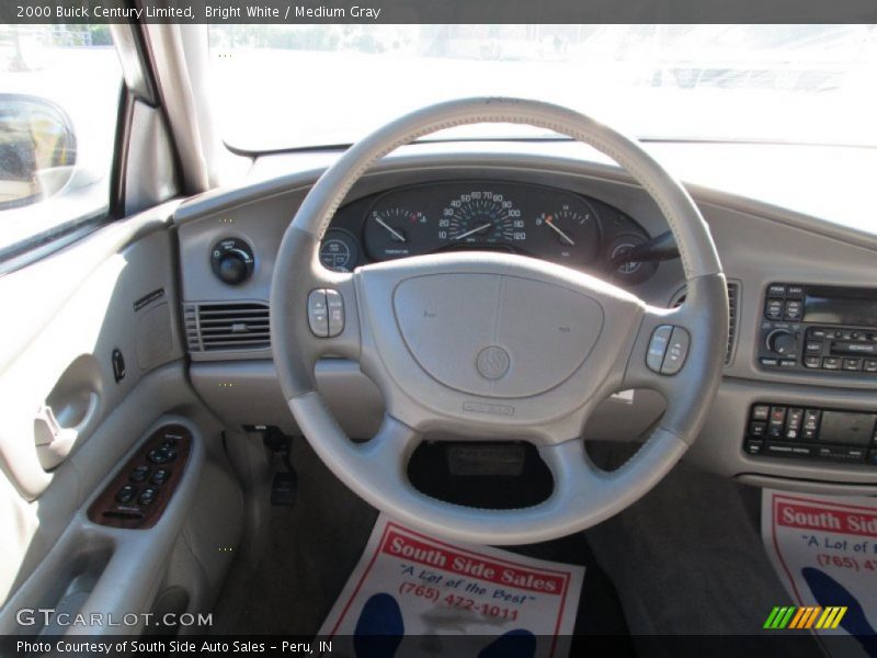 Bright White / Medium Gray 2000 Buick Century Limited