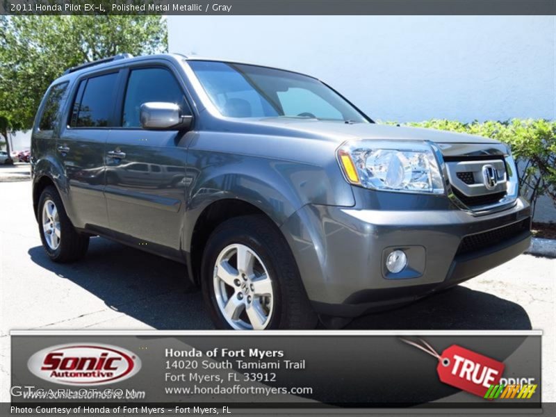 Polished Metal Metallic / Gray 2011 Honda Pilot EX-L