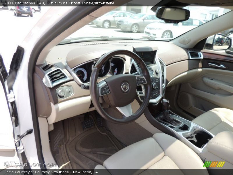 Platinum Ice Tricoat / Shale/Brownstone 2011 Cadillac SRX FWD