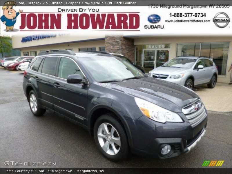 Graphite Gray Metallic / Off Black Leather 2013 Subaru Outback 2.5i Limited