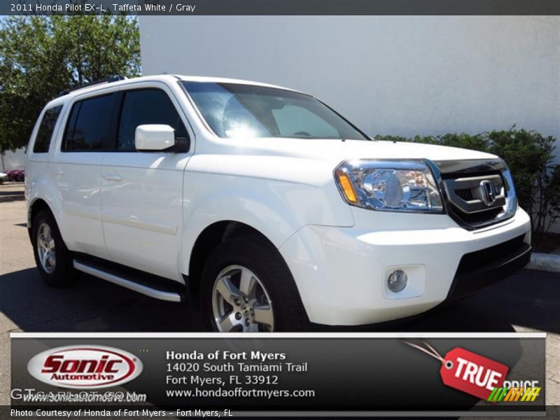 Taffeta White / Gray 2011 Honda Pilot EX-L