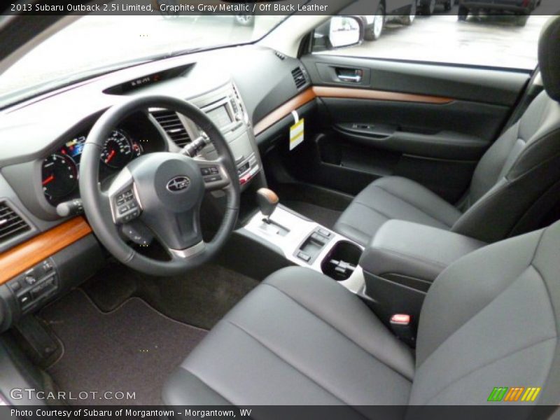 Graphite Gray Metallic / Off Black Leather 2013 Subaru Outback 2.5i Limited