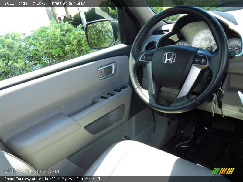 Taffeta White / Gray 2011 Honda Pilot EX-L