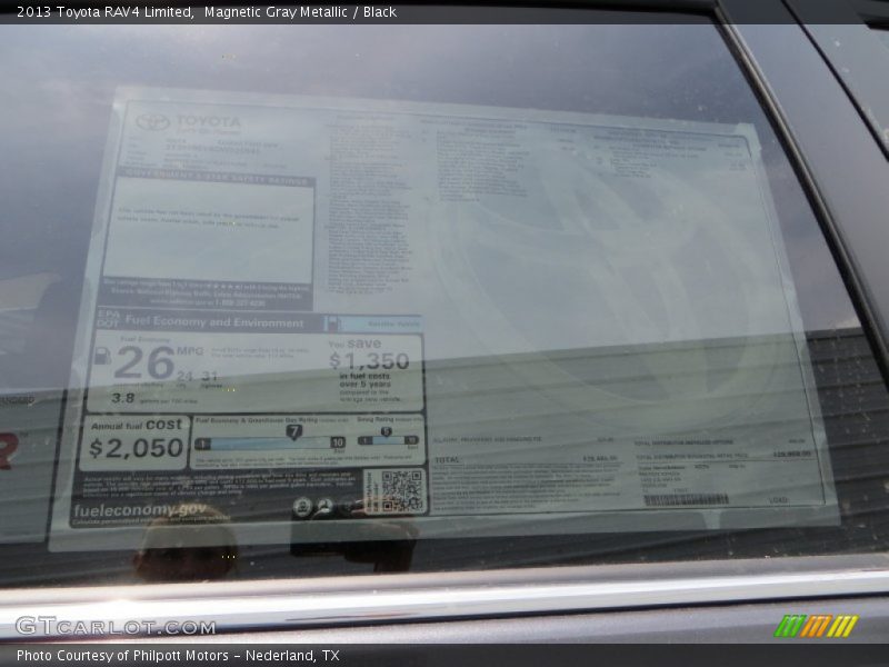 Magnetic Gray Metallic / Black 2013 Toyota RAV4 Limited