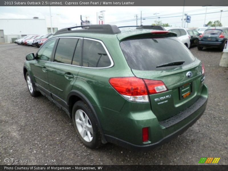 Cypress Green Pearl / Warm Ivory Leather 2013 Subaru Outback 2.5i Limited
