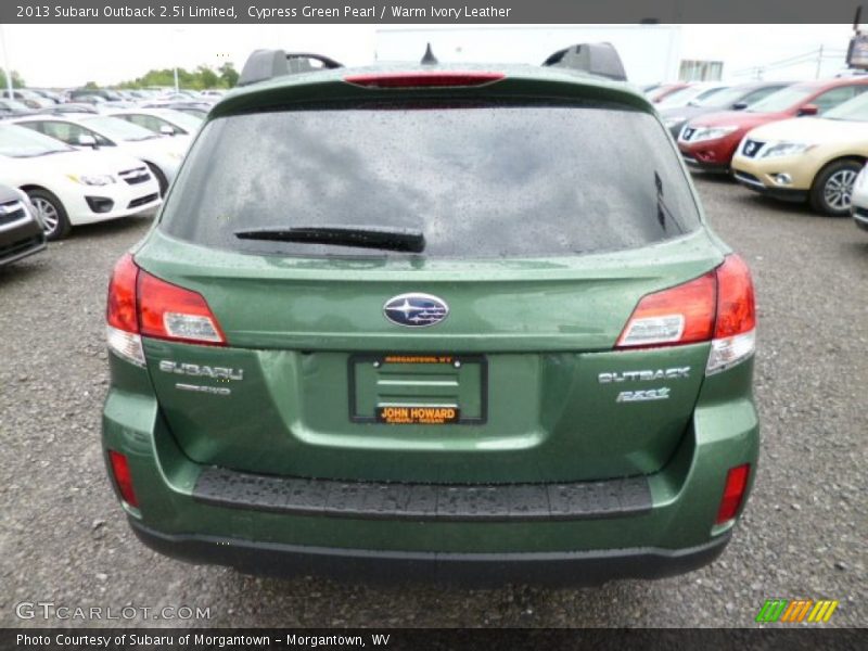 Cypress Green Pearl / Warm Ivory Leather 2013 Subaru Outback 2.5i Limited