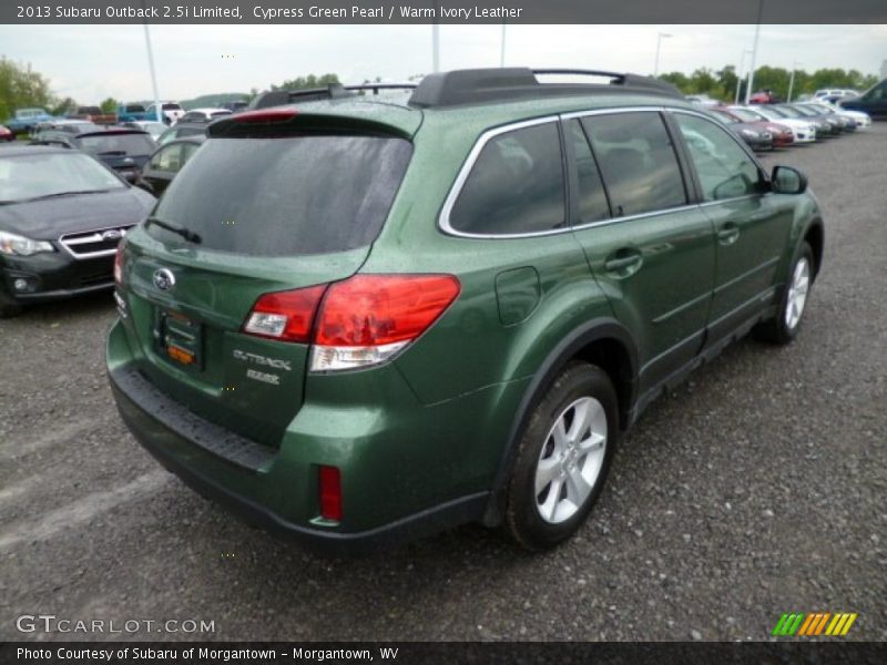 Cypress Green Pearl / Warm Ivory Leather 2013 Subaru Outback 2.5i Limited