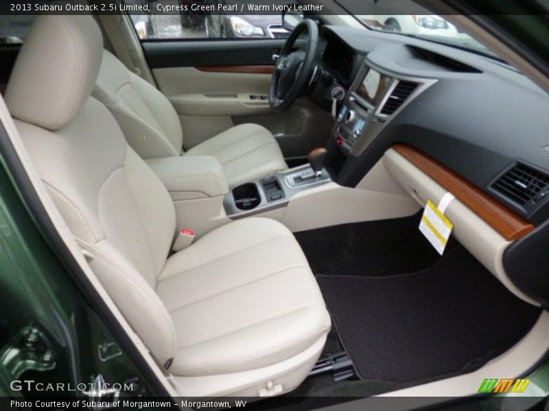 Cypress Green Pearl / Warm Ivory Leather 2013 Subaru Outback 2.5i Limited