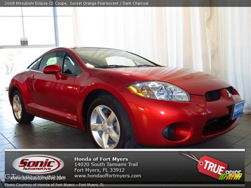 Sunset Orange Pearlescent / Dark Charcoal 2008 Mitsubishi Eclipse GS Coupe