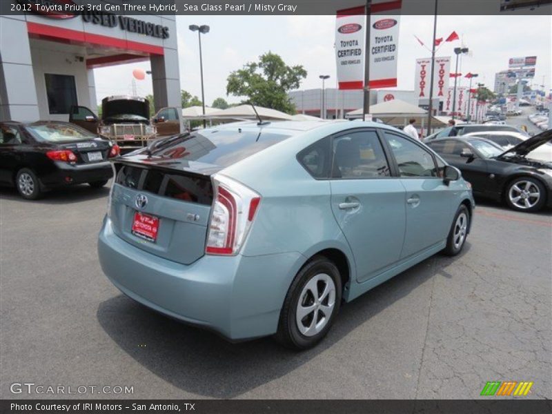 Sea Glass Pearl / Misty Gray 2012 Toyota Prius 3rd Gen Three Hybrid