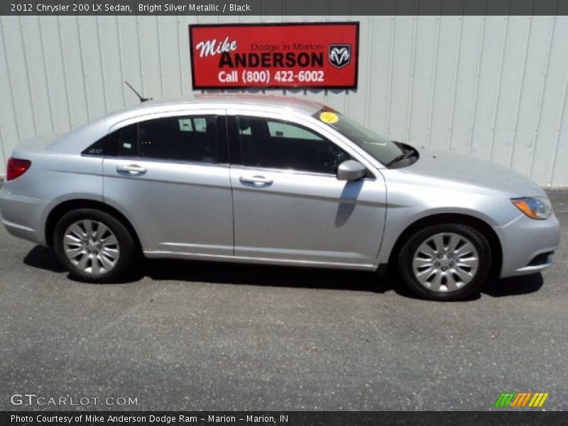 Bright Silver Metallic / Black 2012 Chrysler 200 LX Sedan