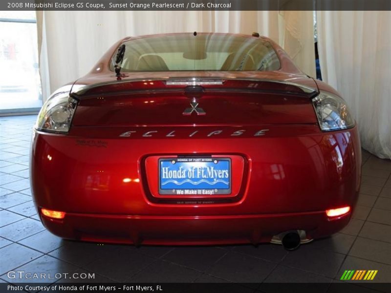 Sunset Orange Pearlescent / Dark Charcoal 2008 Mitsubishi Eclipse GS Coupe