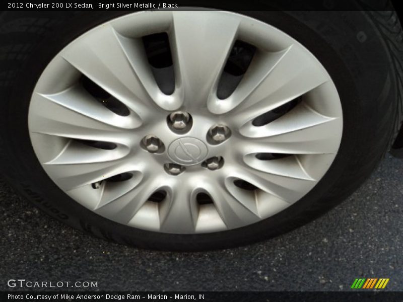 Bright Silver Metallic / Black 2012 Chrysler 200 LX Sedan